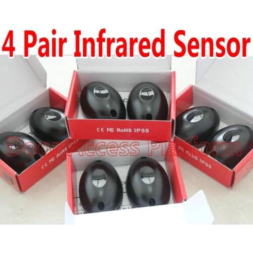 4 Pair of IR Detector Single Door Beam Sensor,Home Secure door sensor access control door Infrared sensor access control sensors