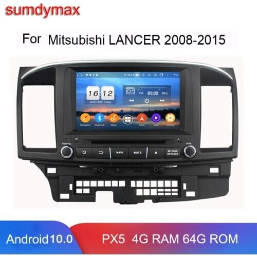 TDA7851 px5 octa core 4g ram 64g rom android 10 car multimedia player for Lancer 2010-2015 with gps navigation auto radio