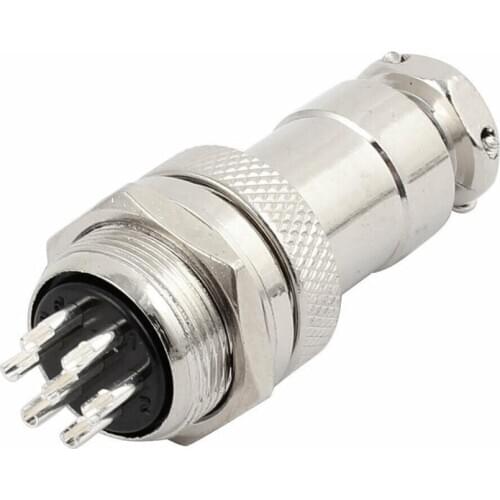 Free Shipping 1 pair GX20-7P Male & Female Plug GX20 7P Diameter 20mm Wire Panel Circular Connector Aviation Socket PLug