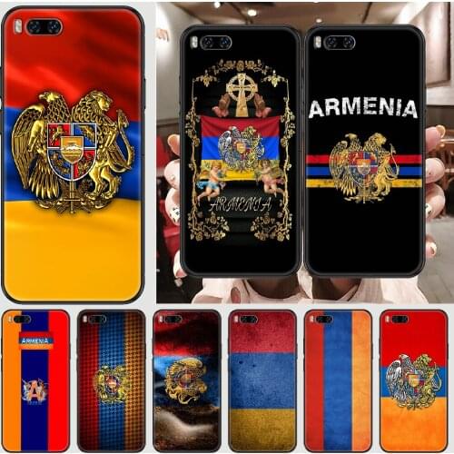 Armenia Flag Phone case For Xiaomi Mi Max Note 3 A2 A3 8 9 9T 10 Lite Pro Ultra black painting shell silicone back fashion funda