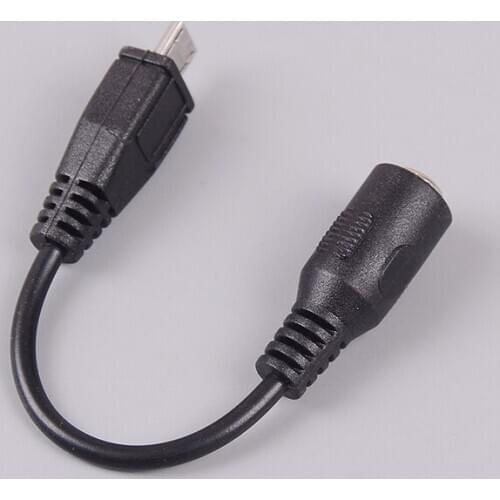 Black DC 5.5 x 2.1 2.5mm To Micro USB Cable Adapter For Acer Iconia Tab A510 A700 A701