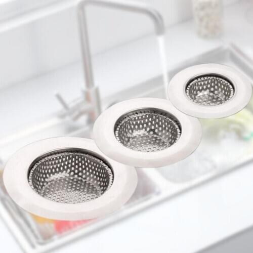 Stainless Steel Kitchen Filter Sinks Strainer Drain Hole Trap Metal Sink Strainer Bath Sink Drain Hair Catcher