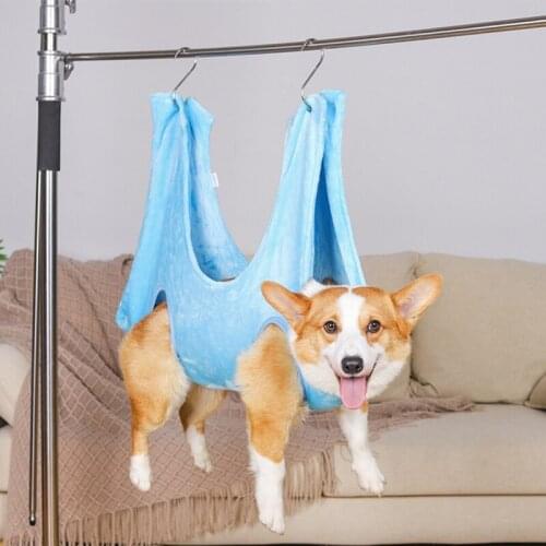 Pet Dog Cat Flannel Hammock For Puppy Kitten Nails Trimming Bathing Bag Restraint For Household Pet Grooming Helper Pet Supplies