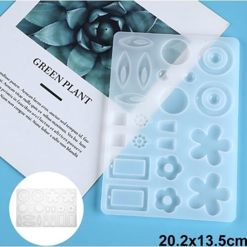 Cute DIY Earring Pendant Mold Silicone Jewelry Necklace Charm Pendant Decor Casting Mold Handmade Drop Gel Craft Tool