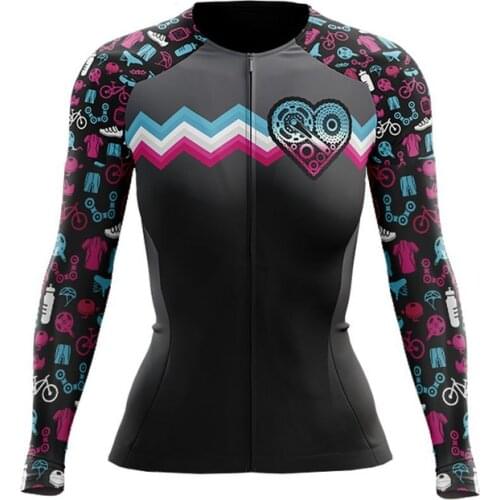 Vezzo Brazilian cycling team racing jersey spring and autumn long-sleeved road womens cycling shirt bike long jersey