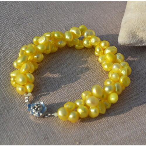 HAI YING WEI YE Yellow Bracelets