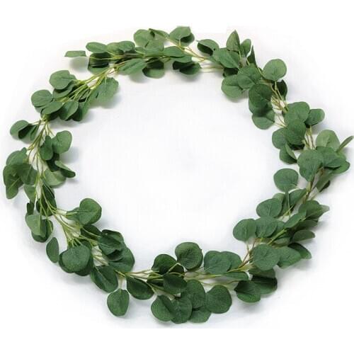 Ins Forest Simulation Willow Leaf Rattan Baby One Year Old Decorative Setting Plant Eucalyptus Leaves Artificial Flowers