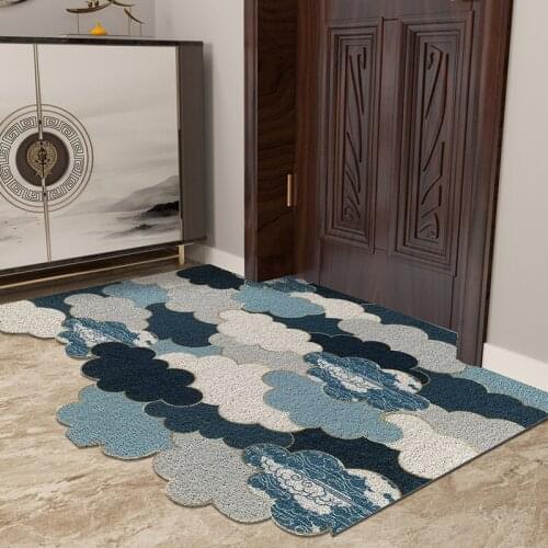 Indoor Entrance Door Mat Carpet Custom Pattern Non-slip PVC Home Mats Carpet Rectangle Kitchen Mat Bath Mat Cuttable Door Mats