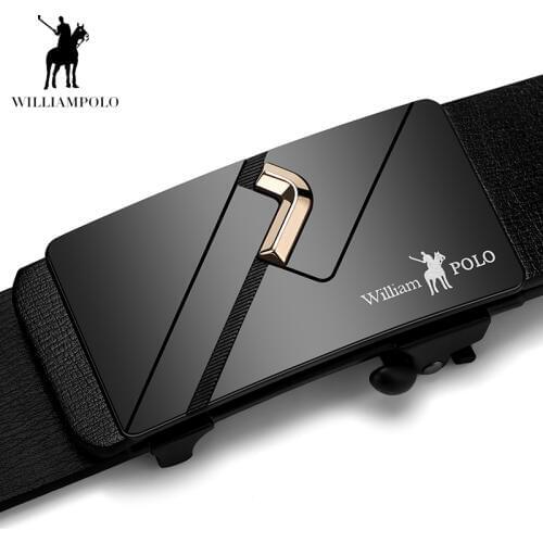 Williampolo men Belt waistband Mens genuine leather Korean leisure belt automatic buckle youth cow leather belt ceinture belt