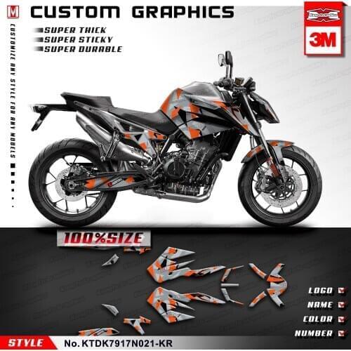 KUNGFU GRAPHICS Custom Stickers Kit Self Adhesives Vinyl Wraps for 790 2017 2018 2019 2020 No Seat Cowl Decals