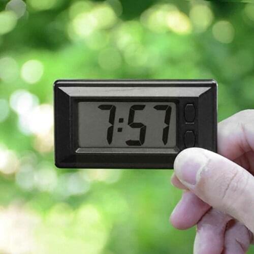 Car Adhesive LCD Digital Clock Calendar On Dashboard Watch Wall Desk Vehicle Electronic Home Classic Accessories Digits Lar B8A3