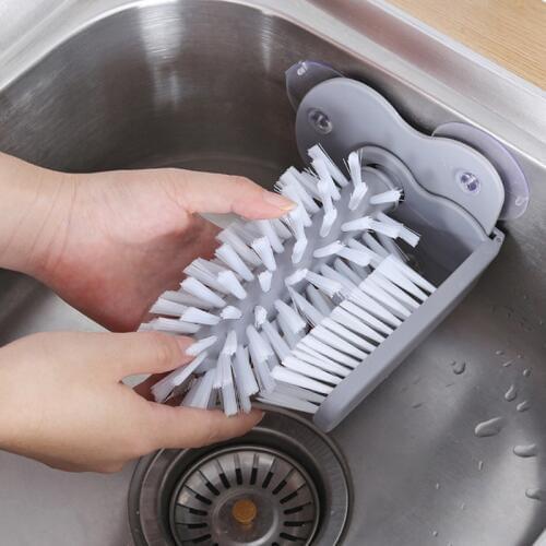 2020 new Kitchen Rotate Wash Cup Brush Suction Wall Lazy Cup Brush Coffe Tea Glass Cleaner Tool Creative Suction Cup Scrubber
