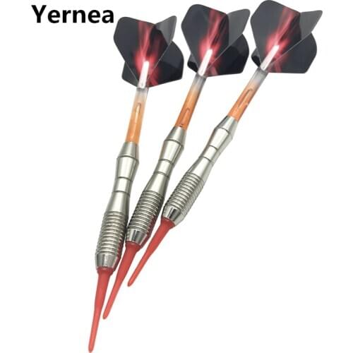 New Soft Tip Darts Accessories 3Pcs/set Electronic Darts 17g Standard Safe Indoor Sports Dart Red Nylon Shafts Aurora Winga