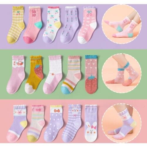 Autumn and Winter new childrens socks cute cartoon baby cotton socks boys and girls Princess tube socks