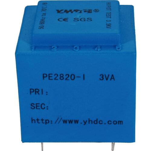 PE2820-I Power 3VA 110V/2*9V Expory resign encapsulated safety isolating transformer PCB Welding transformer power transformer