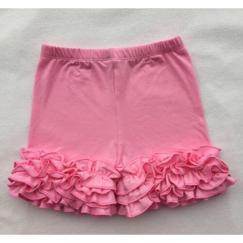 Toddler girls ruffled Icing shorts,girls red navy Icing style shorts,toddler 3 layers ruffled bottom shorts