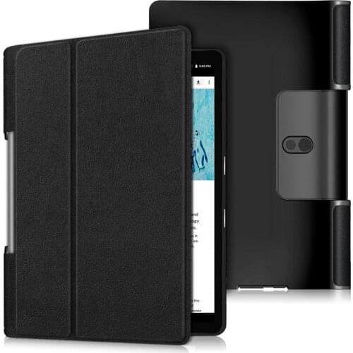 Folio Folding Stand Cover for Lenovo Yoga Tab 5 YT-X705F 10.1 PU Leather Case for Lenovo Yoga Smart Tab YT-X705F Tablet +Stylus