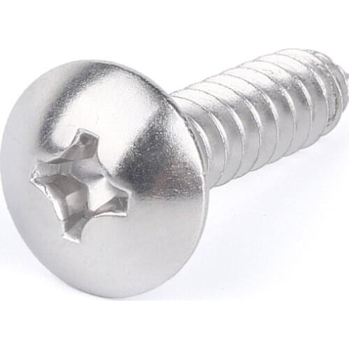 Stainless steel big flat head self tapping screw flat head big umbrella head round head cross wood screw