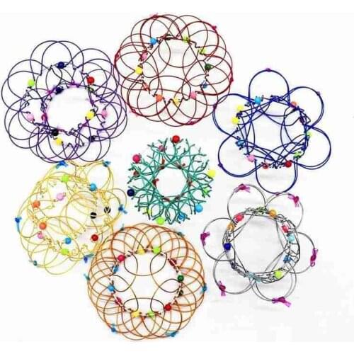 Magic Mandala Decompression Pressure Relief Toy Variety Flower Basket Thirty-Six Variable Mild Steel Magic Hoop Childrens Toy