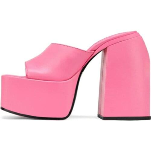 2021 Summer Women Sandals High Heels Platform Ladies Shoes with Buckle Strap Rome Gladiator Fashion Dress Weddings Big size 42