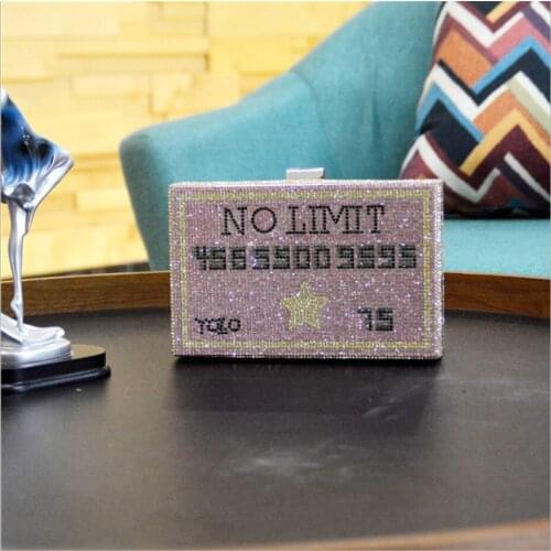 Women Pink/Black/Blue/White Color Evening Bags Diamonds Small Day Clutches Party Female Handbags Shoulder Messenger Clutch Purse