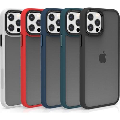 Skin-friendly Anti-knock TPU Frame PC Hard frosted Cell Phone Cases For iPhone 11 12 Pro Max Xr 7 8plus Matte Translucent Cover