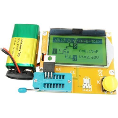 1Pcs Spot LCD Digital Transistor Tester Meter LCR-T4 Backlight Diode Triode Capacitance ESR Meter For MOSFET/JFET/PNP/NPN L/C/R