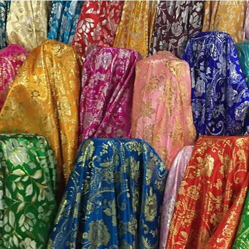 150cm*100cm Brocade Golden artificial silk COS cloth costume fabric clothing accessories for clothing women dress