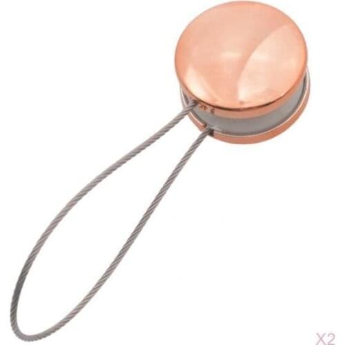 2Pcs Modern Magnetic Tie-backs Buckle For Curtains, Nets,voiles Rose Gold
