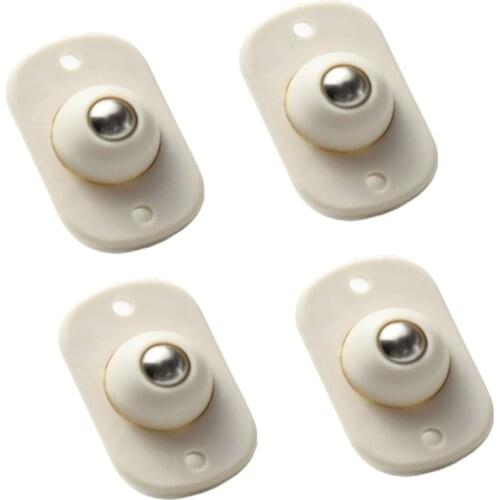 4pcs Adhesive Pulley Storage Box Casters Trash Can Self-Adhesive Furniture Wheels Stainless Steel Ball Wholesalse