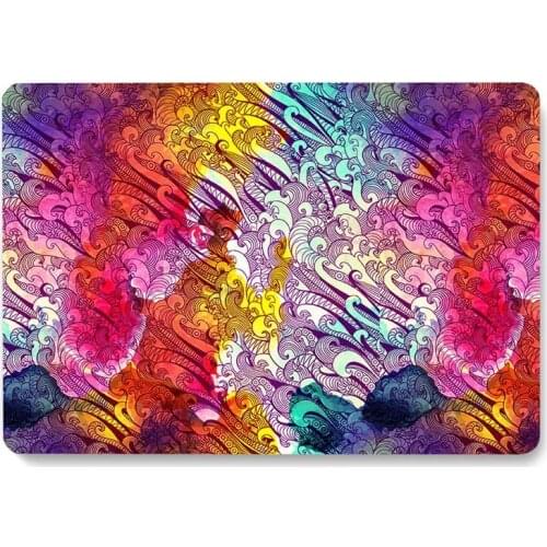 Retro Color Wave Laptop Case for Apple Macbook 12'' A1534 Protective Shell Air 2018/2019/2020 Pro 13 15 Inch Back Cover