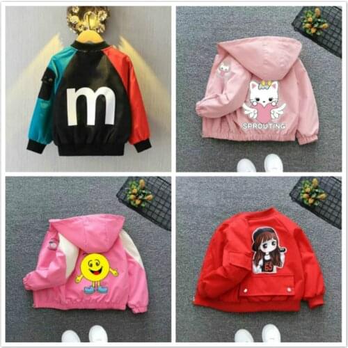 Kids Jackets For Girls Coats Children Outwear Boys Tops Coat Korean Fashion Outfit Baby Toddler Clothes Fall Hoodie Boy Kids Red