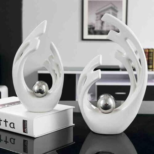 Europe Angel Wings Models Figurines Miniature Feng Shui Ceramic Crafts Home Decoration Accessories Wedding Gifts