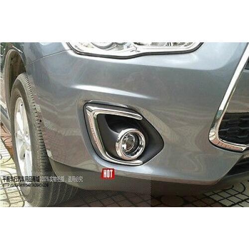 Chrome fromt fog light eyelid cover For Mitsubishi ASX/Outlander Sport 2013-2015