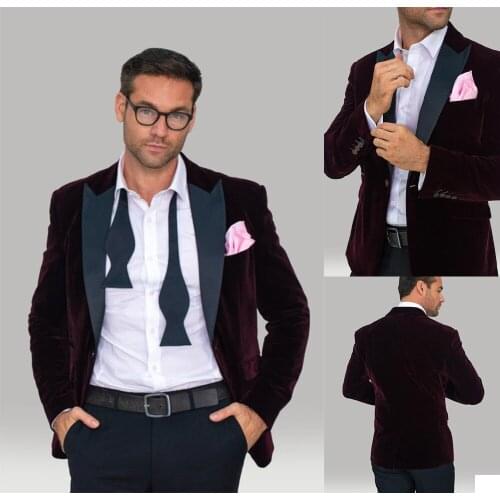 Classic Vintage Men Tuxedos Suits 1 Pieces Set Custom Made Wedding Party Prom Jacket Pants Daily Coat