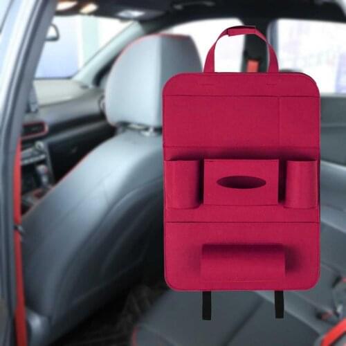 80% Hot Sell Car Seat Back Hanging Organizer Felt Storage Bag Useful Pockets for Automobiles