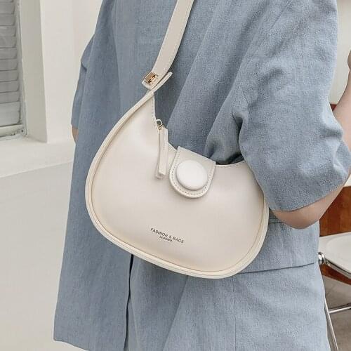 Small Leather Hobo Bags for Women Simple Square Shoulder Bags Ladies Casual Wild Crossbody Bag Pure Color Designer Handbags Sac