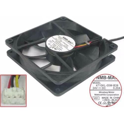 NMB-MAT 4710KL-05W-B39 V01 DC 24V 0.20A 120x120x25mm Server Cooling Fan