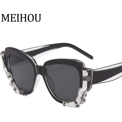 2021 New Cat Eye Sunglasses Women Trend Crystal Gradient Sun Glasses Female Luxury Black Eyewear Female Unique Decoration