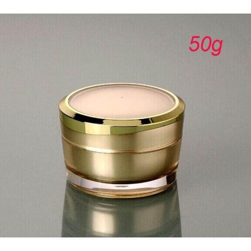 New 50g ACRYLIC gold cream bottle sample jar cream jar Cosmetic Packaging Cosmetic Jar