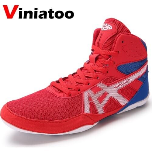New Breathable Mesh Wrestling Shoes Porfessional Men Wrestling Sneakers Light Boxing Shoes Men High Quality Flighting Sneakers
