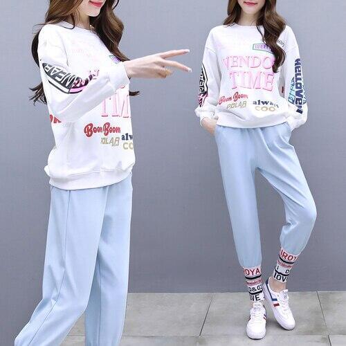 Casual Fashion Two Piece Set Clothes For Women Autumn New Stylish Womens Suit Conjunto Feminino Ensemble Femme Survetement