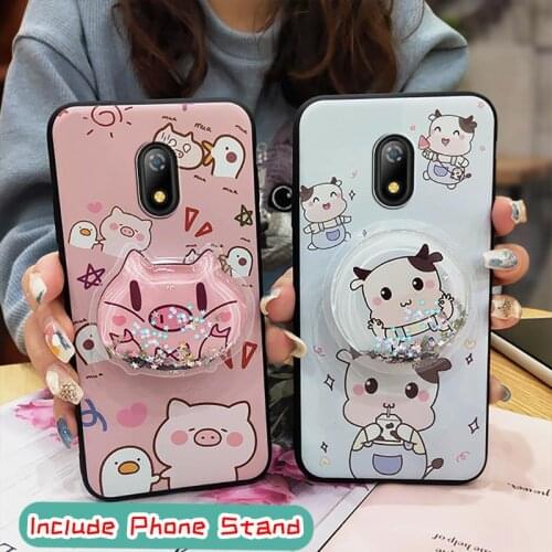 Shockproof foothold Phone Case For Itel A16/A16 Plus Lovely Silicone Original TPU drift sand