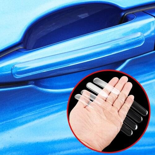 Car Door Handle Transparent Stickers Accessories for Renault Koleos Kadjar Scenic Megane kwid Symbol Trafic Clio Duster