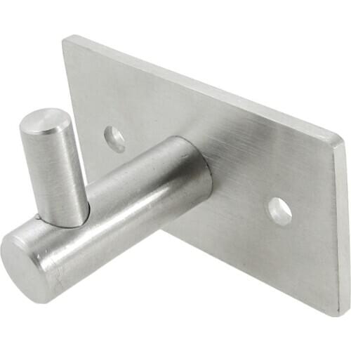 Silver Tone 304 Stainless Steel Single Robe Hooks Scarf Towel Wall Hook Hanger