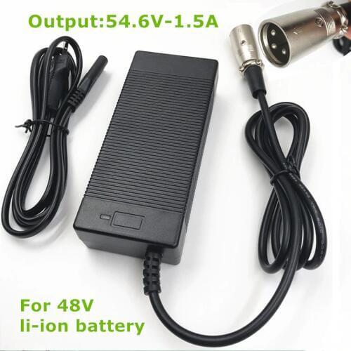 48V Li-ion Battery charger Output 54.6V1.5A Charger 54.6v 1.5A Electric Bike Lithium Battery Charger XLRM