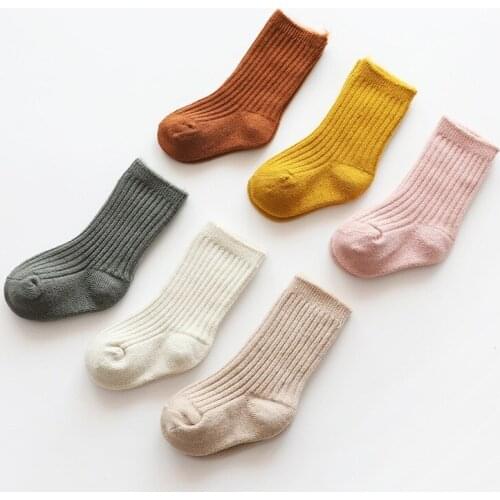 Thicken Baby Kids Socks Autumn Winter Cotton Striped Socks Warm Toddler Boy Girls Floor Socks Children Clothing Accessories
