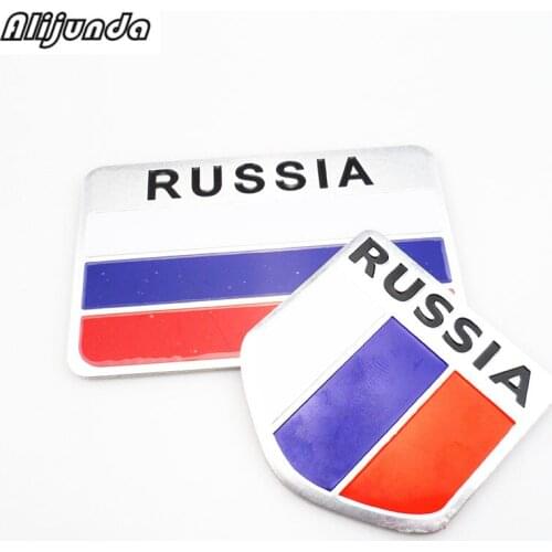 High quality Russia car sticker 3d flag logo, Label sticker accessories for Honda Accord Odyssey Crosstour Fit Jazz City Civic