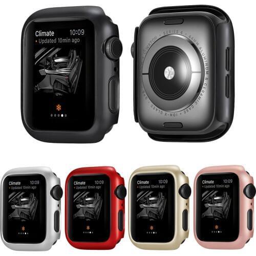 Oil Plating Protective Case for Apple Watch Cover 44mm 40mm Bumper Shell Series 4 Series 5 iWatch Case