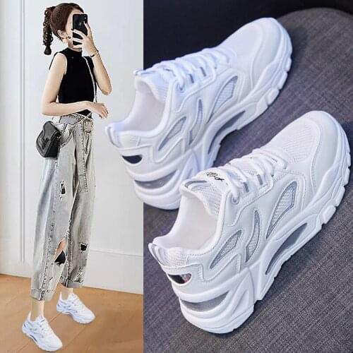2021 Fashion Womens Sneakers Tennis Female White Sneakers Platform Vulcanized Running Spring Sport Shoes Woman Basket Femme